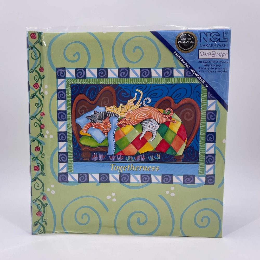Dana Simson Cats and Togetherness Scrapbook Magnetic Pages Colorful Crafting NEW